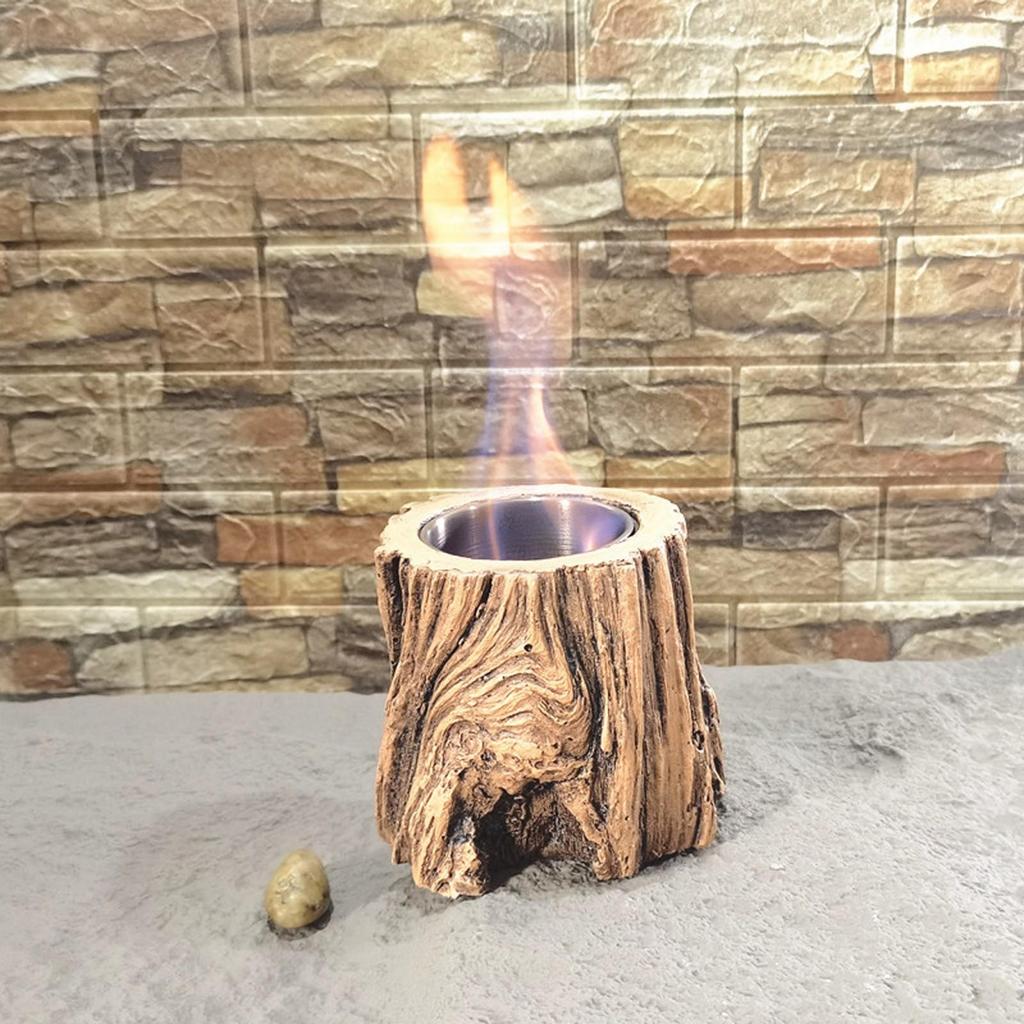 Tabletop Fire Pit Housewarming Gift Mini Fireplace for Patio Terrace Camping Brown
