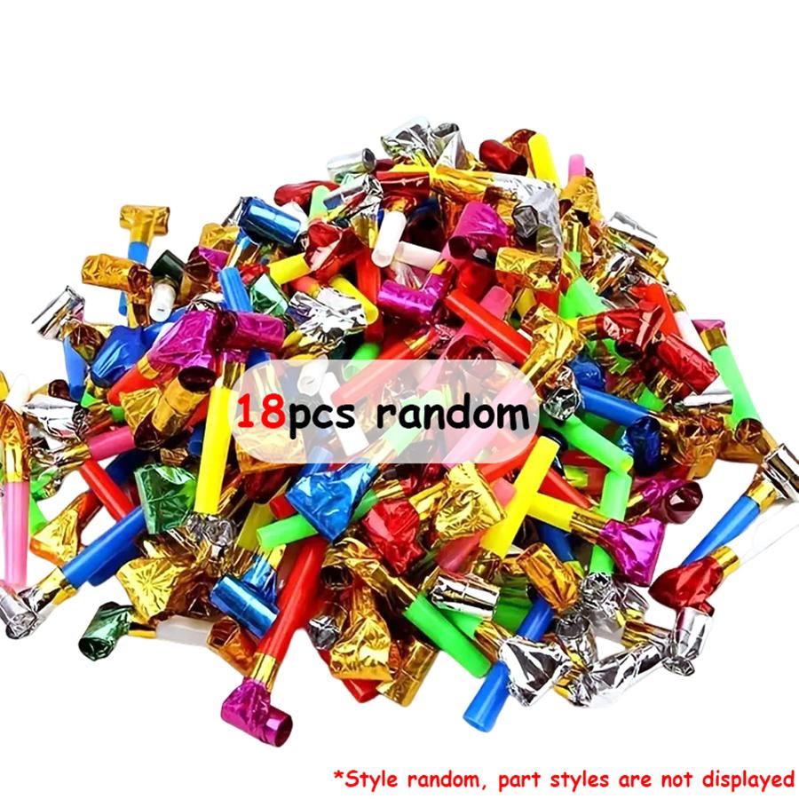 

18/36/72pcs Party Blowers Whistles Noise Makers Blowouts with Paper Fringes, Perfect for Birthday, Wedding, Holiday Party Favors