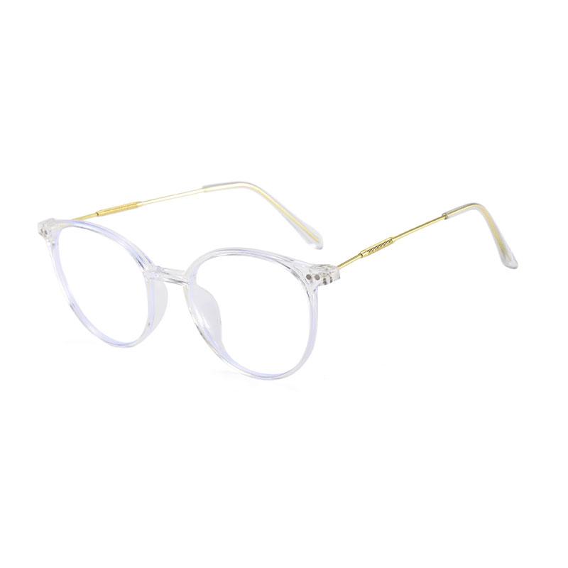 High Quality Round Metal Glasses Women Men Exquisite Simple Eyewear At Home Shopping Female Male Blue Light Blocking Glasses