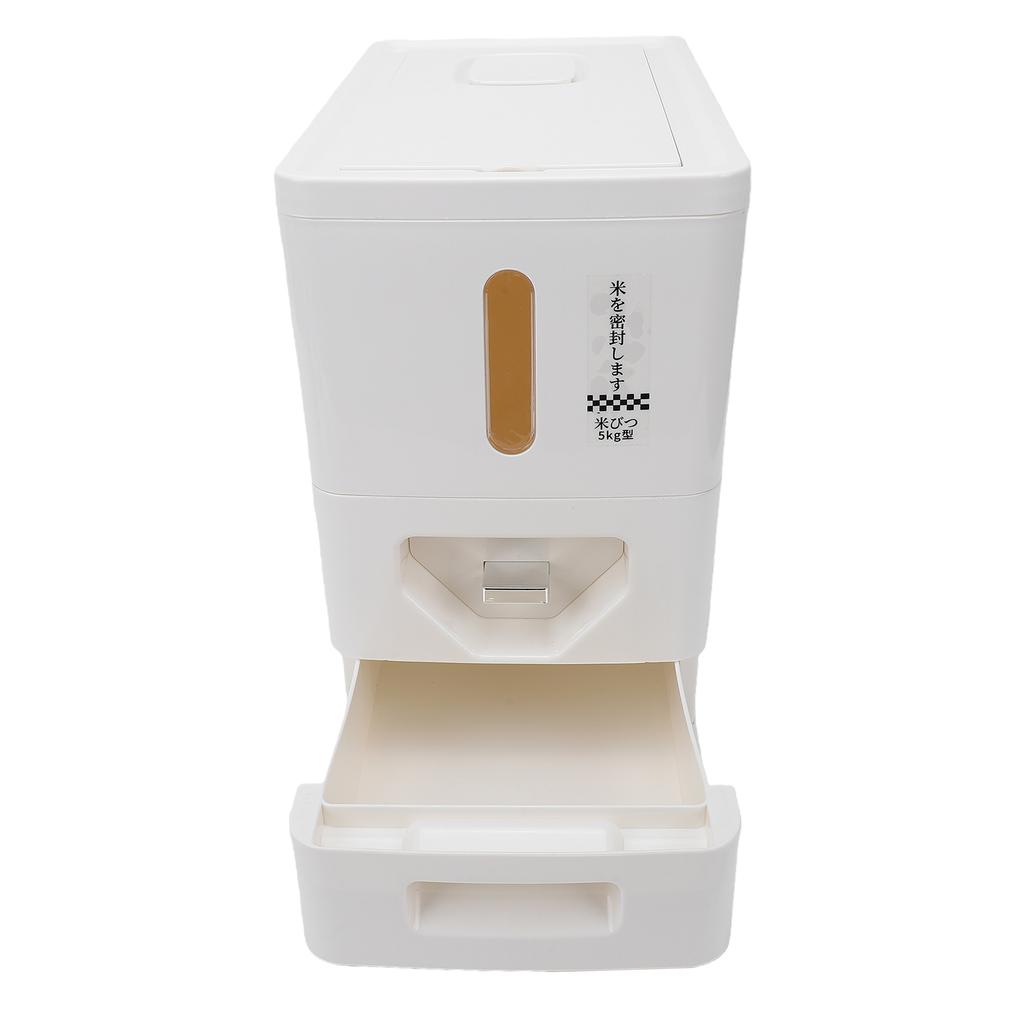Rice Dispenser Sealed Countertop Dry Food Storage Grain Container Bin for Home Pantry Kitchen