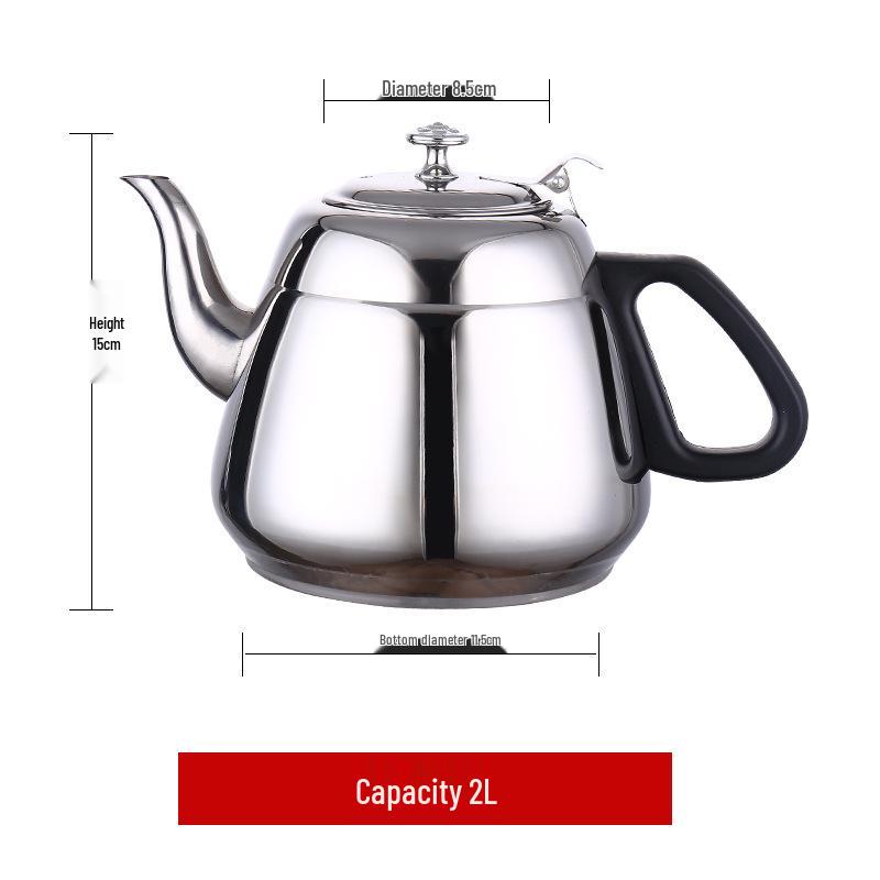 İndüksiyon Ocaklar İçin Büyük Kapasiteli Kalınlaştırılmış Paslanmaz Çelik Çaydanlık