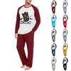 Men's Long Sleeve Pajama Set for Home Sleeping and Lounging