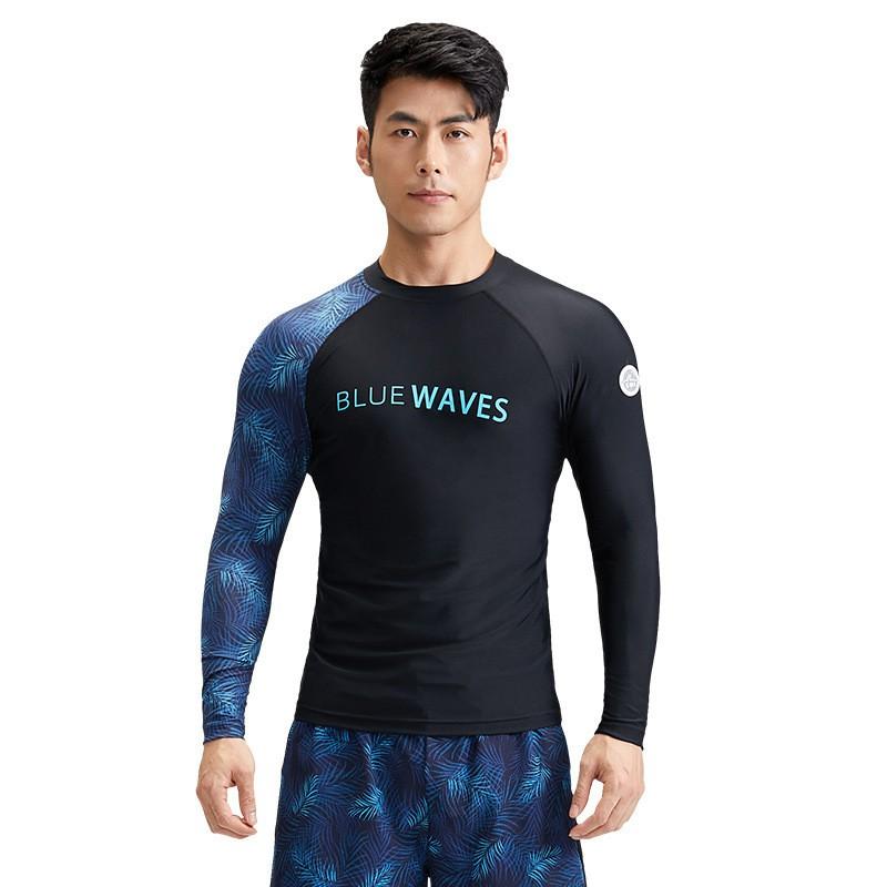 Plus Size Long Sleeve Rash Guard Set Women Men UV Protection Swimwear Quick Dry Surfing Suit Medium