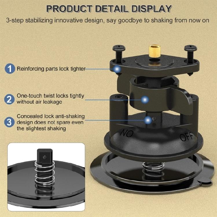 Silicone Suction Base Secure Hold for Smooth Surfaces Attachment of Video Equipment and Accessories