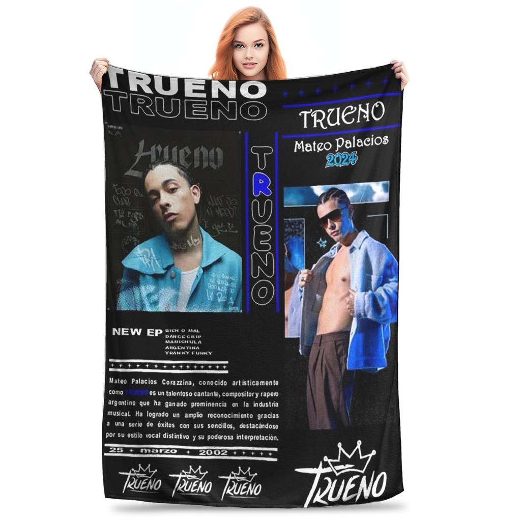 Funny Trueno Hip Hop Rapper Blankets Multi-function Flannel Sofa Throw Blanket for Home Bedroom Office Throws Bedspread Quilt