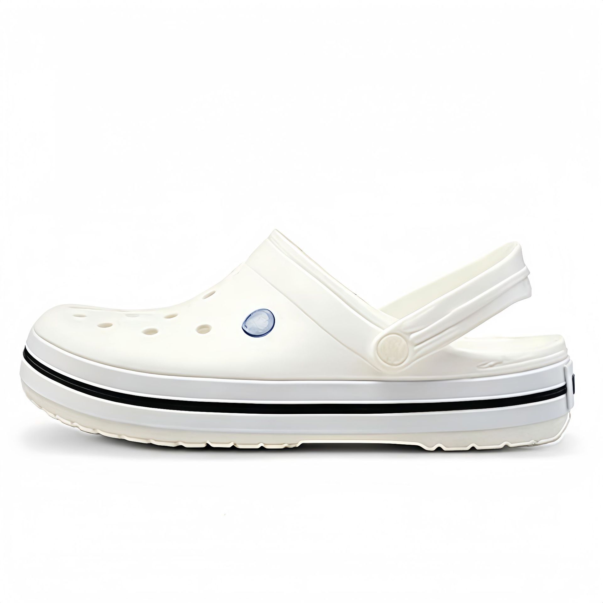 Casual Slip-On Beach Sandals Lightweight Breathable Ventilated Non-Slip Platform Clogs with Adjustable Heel Strap for Men and Women one size
