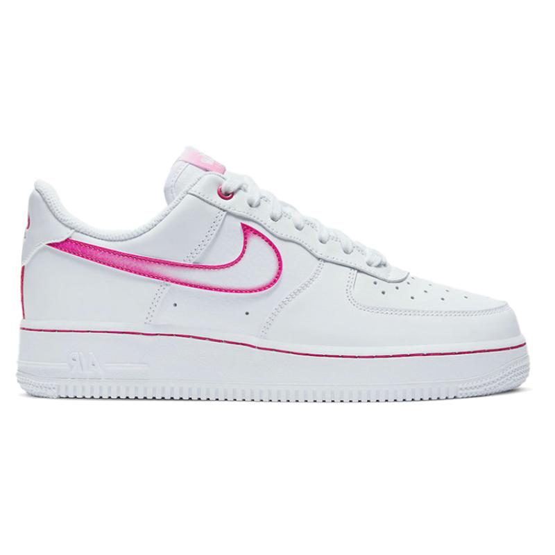 Nike Tênis Feminino Air Force 1 Low Aerógrafo Branco Rosa DD9683-100