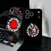 Heißes Chili P-Peppers Band Handyhülle Für IPhone 17 Air 16 E Pro Max 15 14 13 Mini 12 Pro 11 Max Plus Schwarze Weiche Hülle