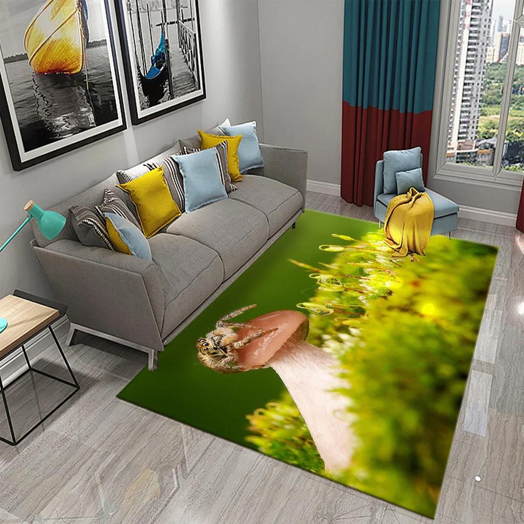 3D Natur-Thema Teppich Eingangstür Fußmatte Wald Insekt Pflanze Rutschfeste Fußmatte Wohnzimmer Schlafzimmer Badezimmer Heimdekoration