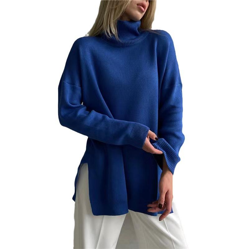 Women's High Neck Loose Knit Sweater - European and American Style, Autumn/Winter Collection (SY611#)