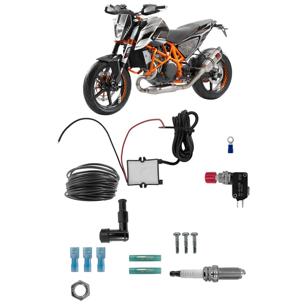 Einzel-Flammenwerfer-Kit Abgasflammen-Kit für Motorrad BFTKAFK-Einzel-Flammenwerfer Umfassen sämtliches Installationszubehör