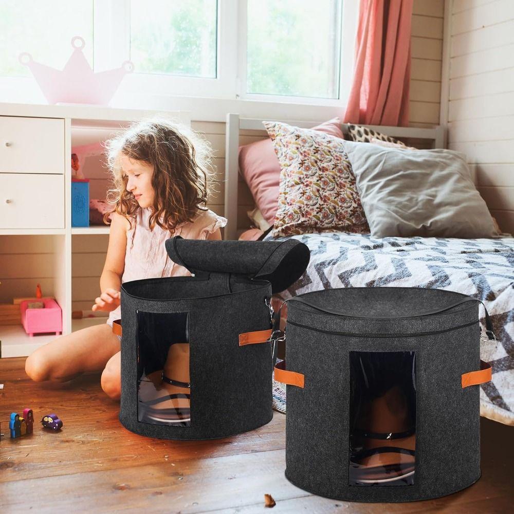 Dustproof Cap Organizer Bag Window Cowboy Hat Container Convenient Clothes Storage Bin Outdoor