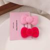 2pcs Sweet Velvet Bow Star Hairpin Women Girls Korean Style Love Heart Hair Clip Barrettes Side Clip Headwear Hair Accessories