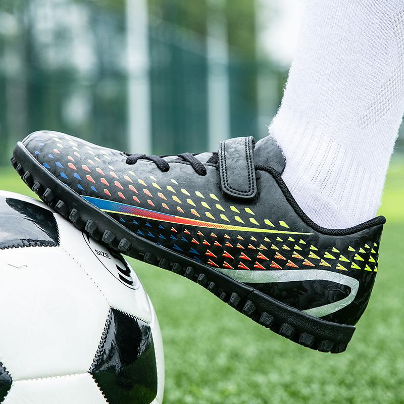 29-39 Dětské fotbalové boty Studentské dospívající Krátký hřebík TF Dětské kouzelné kravaty tréninkové fotbalové boty