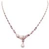 Purple Gold Fashion Luxury High-End Exquisite Foreign Gas Plated Rose Gold Shining Pearl Necklace