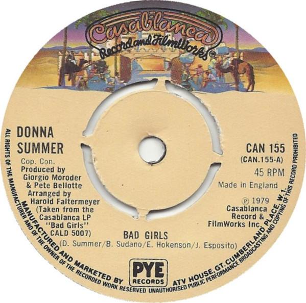 

7inch Record DONNA SUMMER - Bad Girls CAN155 Casablanca 1979 UK Soul/Funk Used