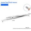 Stainless Steel Anti-Static Ceramic Tweezers - High Temp Resistant & Anti-Corrosion