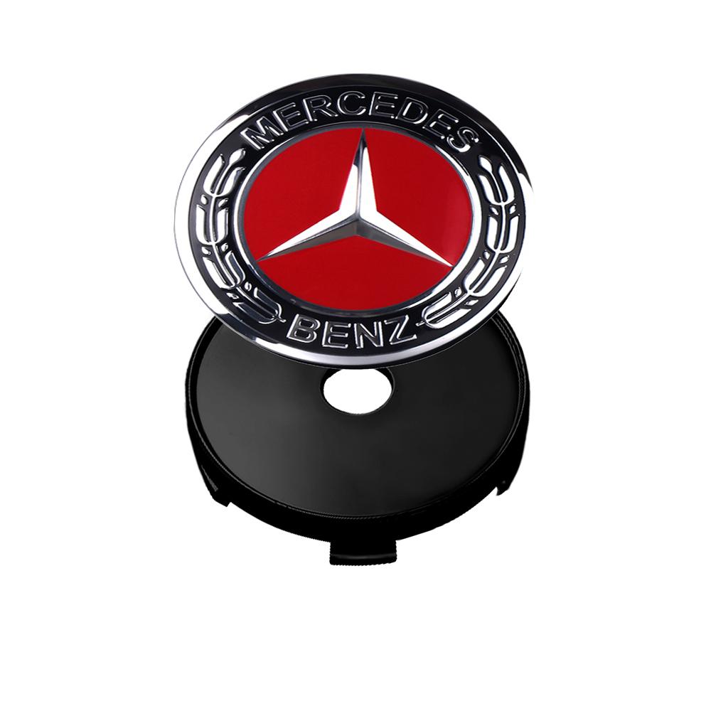 60/63/68mm Aluminum ABS Car Wheel Center HubCaps Tire Cover Stickers Benz Badge Decor For Mercedes Benz W204 W202 W212 W220 W205