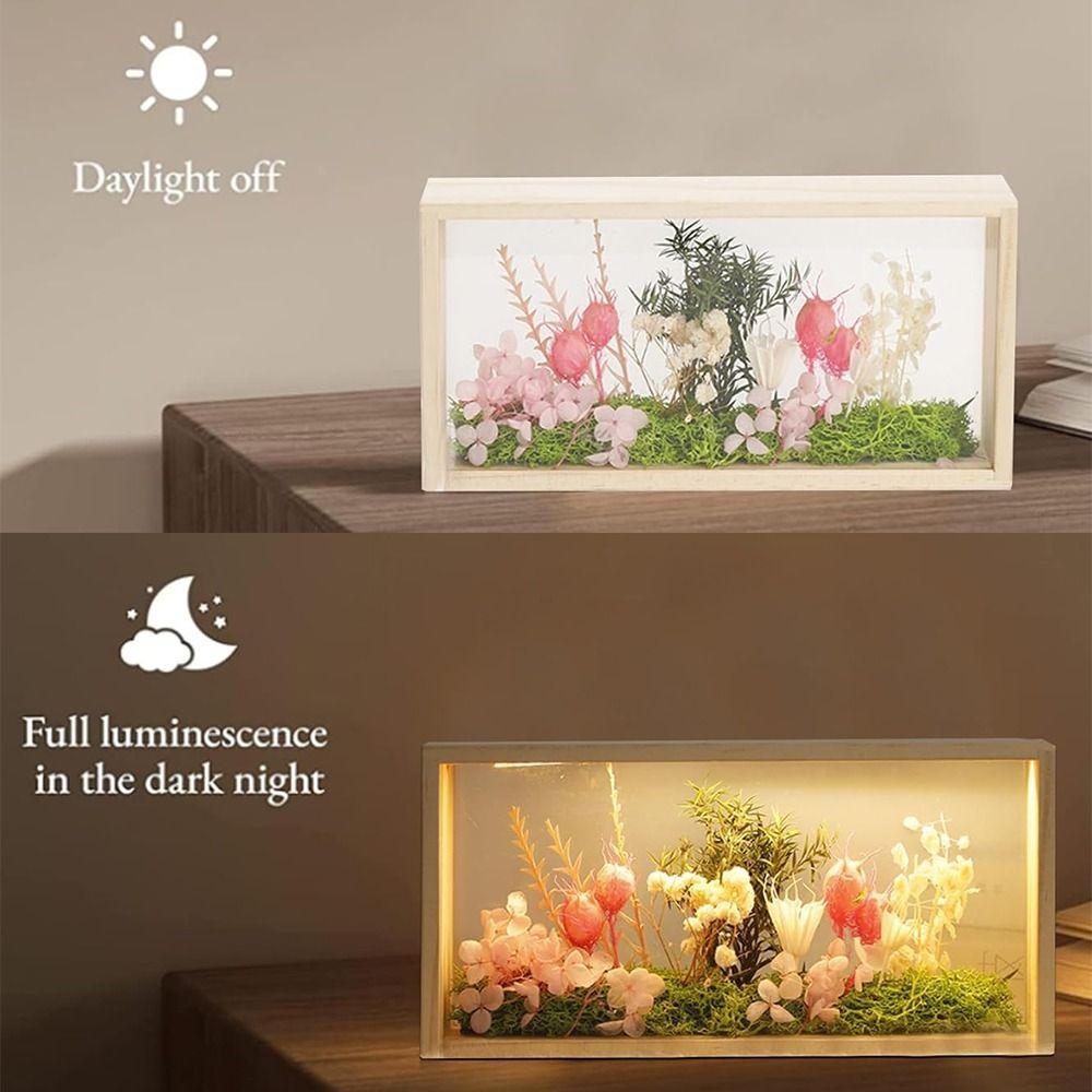 Creative Shadow Box Frame DIY Figures Display Case LED Light Photo Frame  Wedding Gift