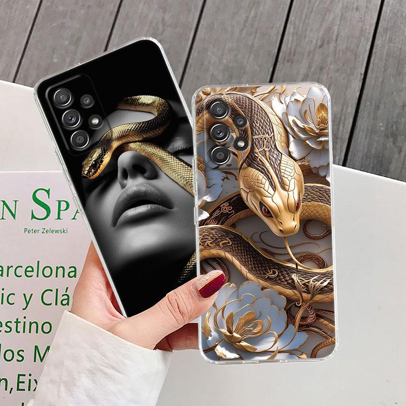 Snakes and Women Clear Soft Phone Case For Samsung Galaxy A56 A57 A37 A55 A54 A36 A35 A26 A25 A16 A17 A07 A52 A34 A73 A21s Cover