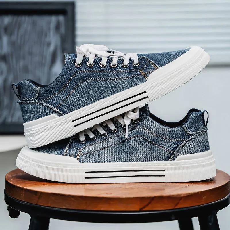 Spring and Summer Cloth Shoes Men's Low-cut Fashion All-match Breathable Canvas Shoes Liandi Mid-heel Youth Non-slip