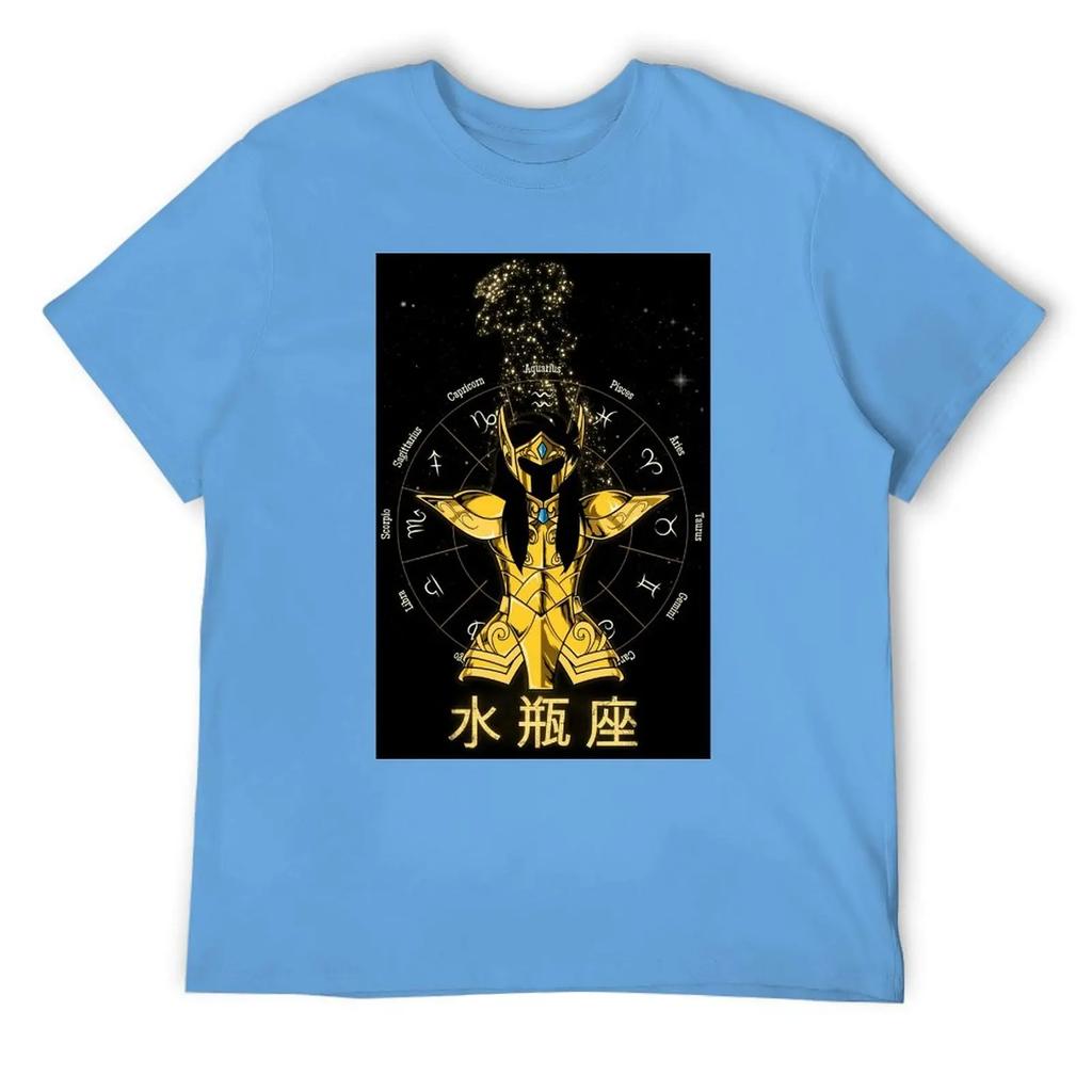 Aquarius Twelve Constellation (15) T-shirt Round Neck Sports Top Tee Premium Home Graphic USA Size