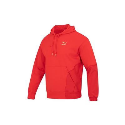 CNY Chinese Style New Year Series Bz Zaozhi Hoodie Solid Sport Casual Pullover Long Sleeve Sweatshirt Men Tops Red 539593-11