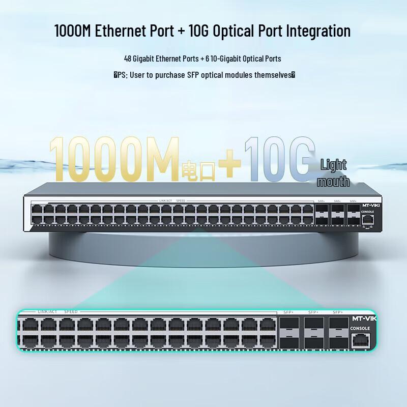 MT-viki Layer 3 Managed 48-Port Gigabit PoE Switch