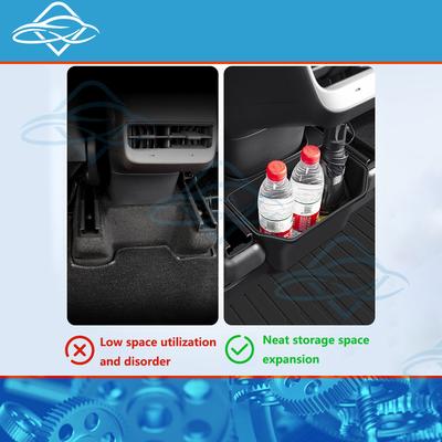 Rear Seat Storage Box for Tesla Model Y Juniper 2021-2025 Organizer Center Console Bins Backseat Trash Can Garbage Accessories