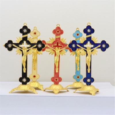 Christian Catholic Cross Ornament Pendant Home Church Pray Ornaments Souvenir