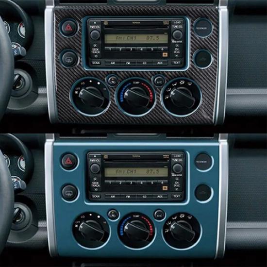 Carbon Fiber Interior Climate Console Cover Trim For Toyota FJ Cruiser 2007-14