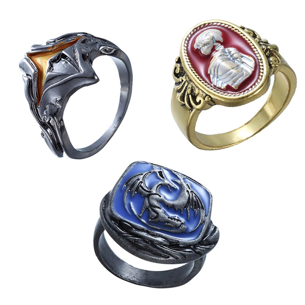 Dark Souls Adjustable Rings for Men Vintage Havel's Demon's Scar Chloranthy Serpent Leo Darkmoon Ring Jewelry Gifts