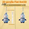 Acrylic Hangtag Earrings 1 Pair Cute Christmas Snowman Dangle Drop Earrings, Striped Design Hook Winter Holiday Party Jewelry for Women Anti-rust Ear