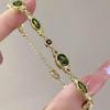 Neue Exquisite Klassische Grüne Zirkon Armbänder für Damen Mode Originalität Leichter Luxus Charme Kette Schmuck Party Geschenke