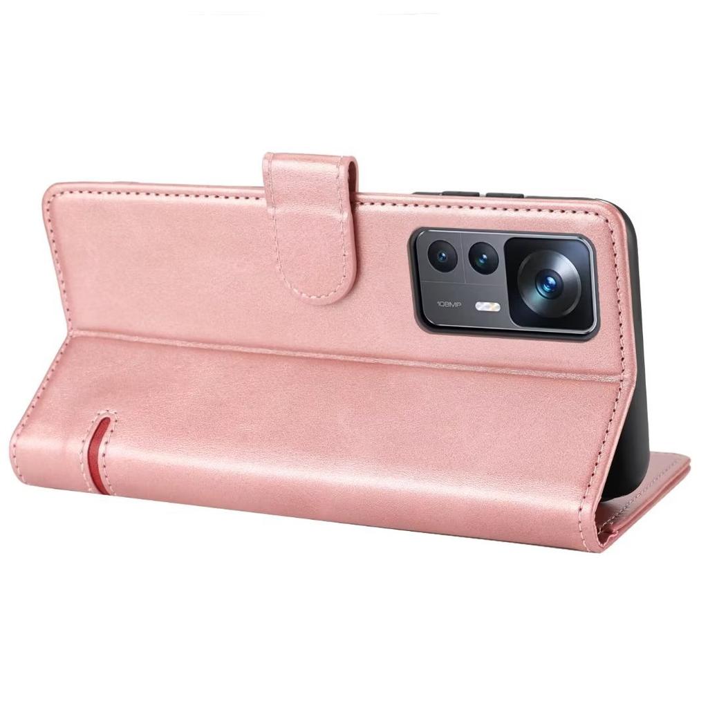 Suitable for Xiaomi 12T mobile phone leather case POCO C40 splicing contrasting color card wallet anti-drop protective case K50