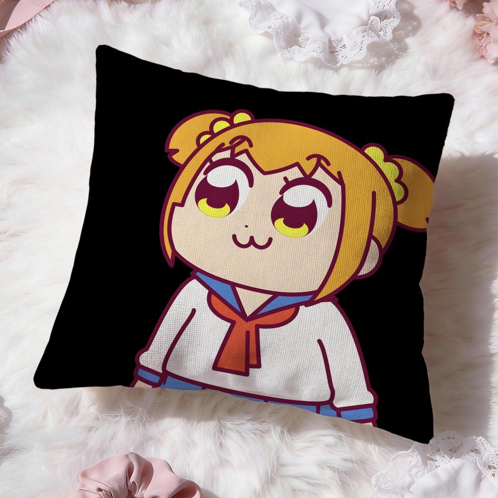 Cute Anime Pop Team Epic Cushion Cover Premium Comfort Reversible Pillow Cove -Two in One Design for Any Room & Car Interior