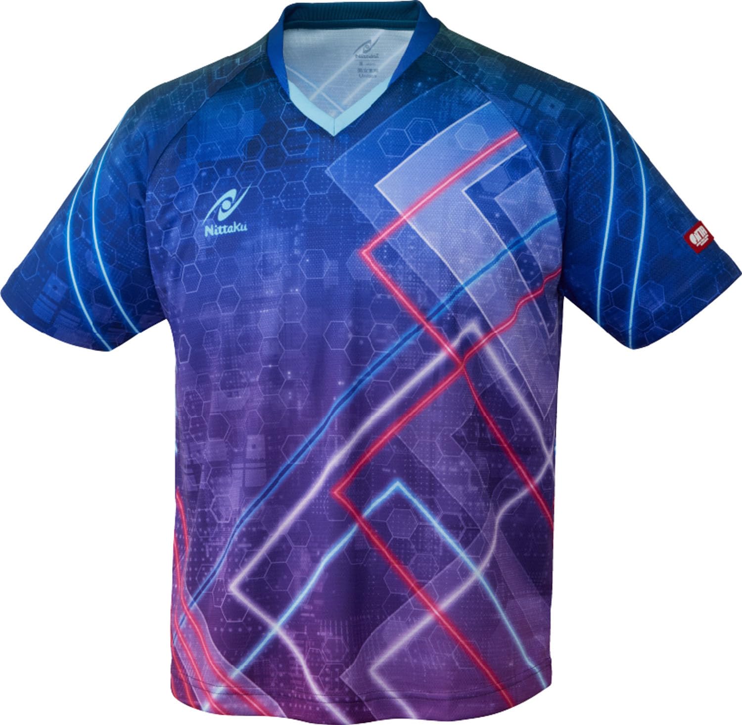 

Nittaku Bright Neon Table Tennis Size L Shirt, J.T.T.A (Japan Association) Approved, NW2212, Navy,