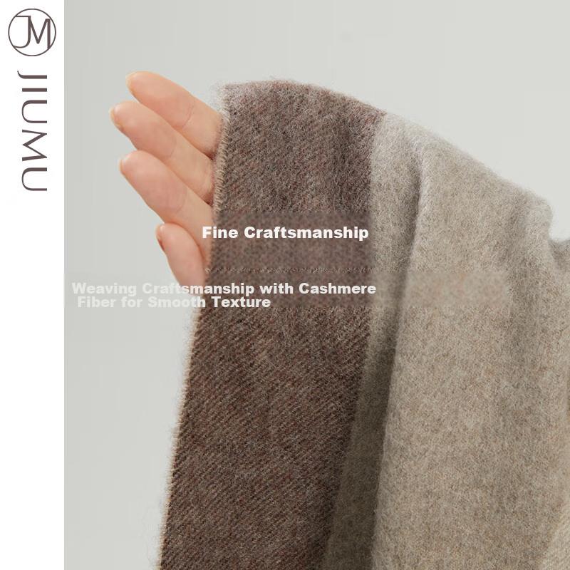 JIUMU 100% Cashmere Scarf for Women, Autumn And Winter Shawl, Ladies' Warm Neck Wrap, Birthday And New Year Gift Box Set