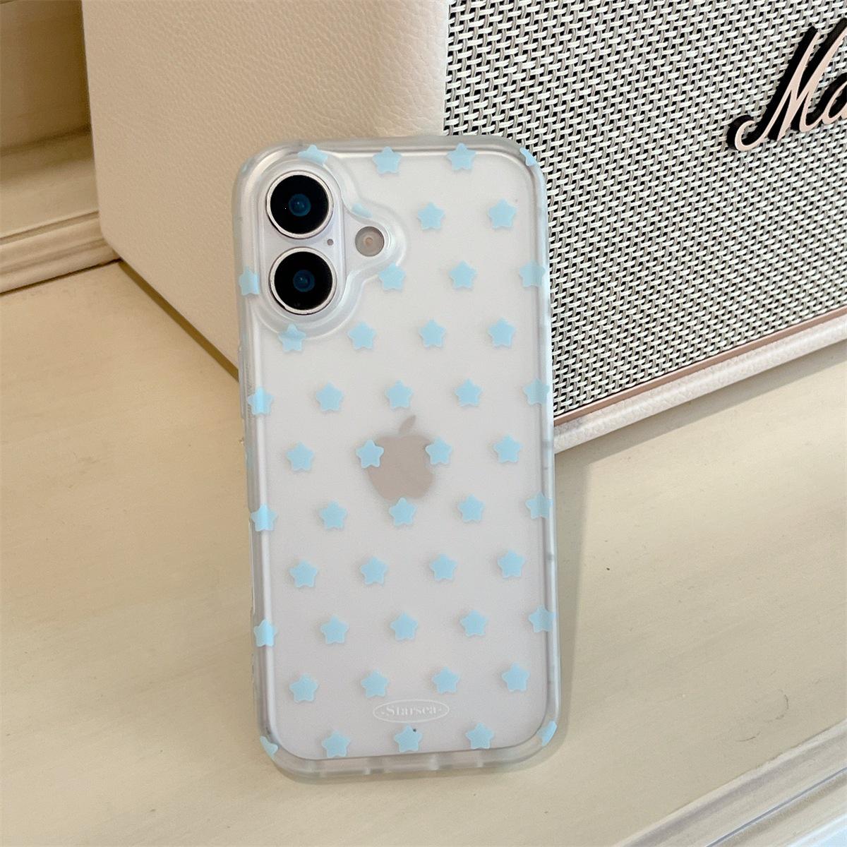 

Blue & Yellow Stars Frosted Anti-Drop Phone Case for iPhone 14/13/12/11 Pro Max iPhone 14