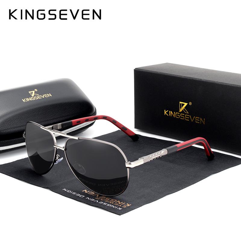 Kingseven Aluminium Magnesium Solbriller Polarized Menn Belegg Speil Briller Mann Briller
