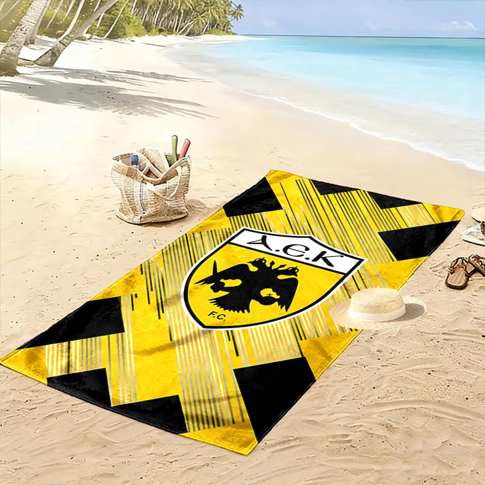 Bold Dual-winged Emblem Print Beach Towel, Quick Drying, Suitable for Travel, Outdoor Sports, Jogging, the Beach and Swimming, Gift