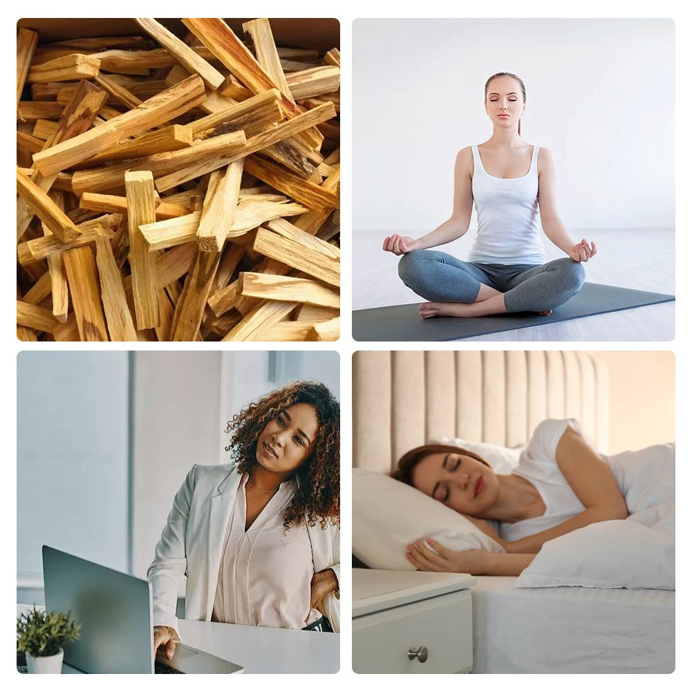 20-1PCS Palo Santo Natural Incense Sticks Wooden Smudging Strips Aromatherapy Incense Burner Home Living Room Office Fragrance