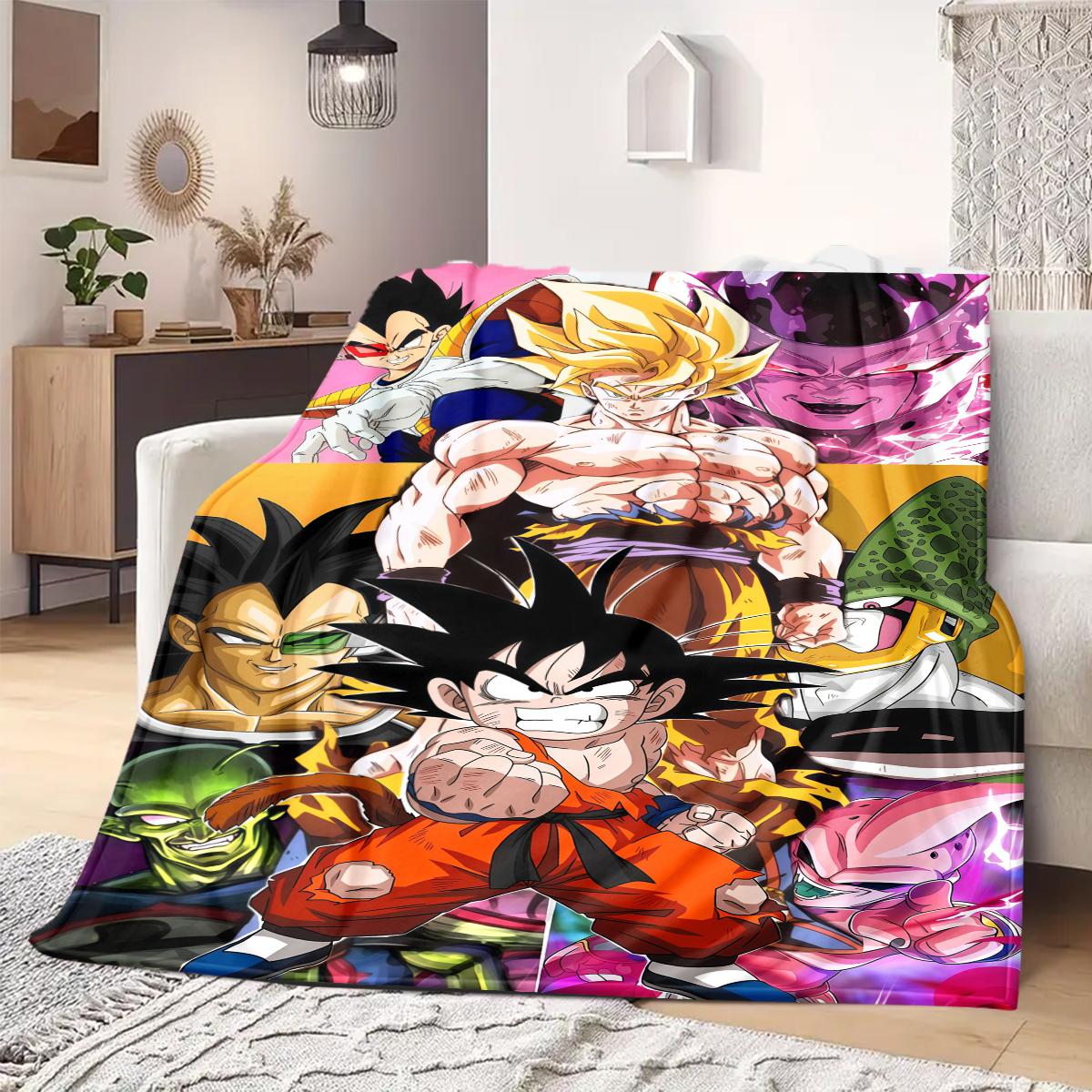 

Dragon Ball Z Print Blanket Warm Comfortable Flannel Blanket Suitable for Bedrooms,Sofas, Beds,Chairs,Travel 18 75x90cm