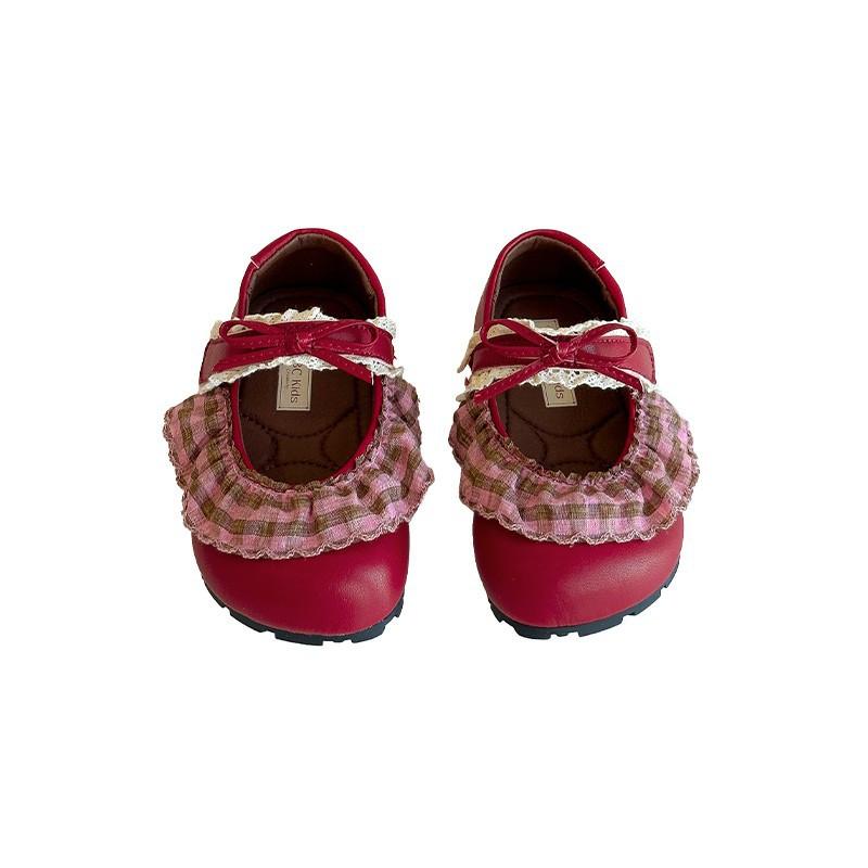 Girls' small leather shoes 2025 spring and autumn new Xiaoxiangfeng little girl princess shoes soft-soled Doudou shoes baby single shoes trend