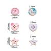 10Pcs Round Heart Pentagram Decorative Wood Buckle Handmade DIY Doll Costume Button