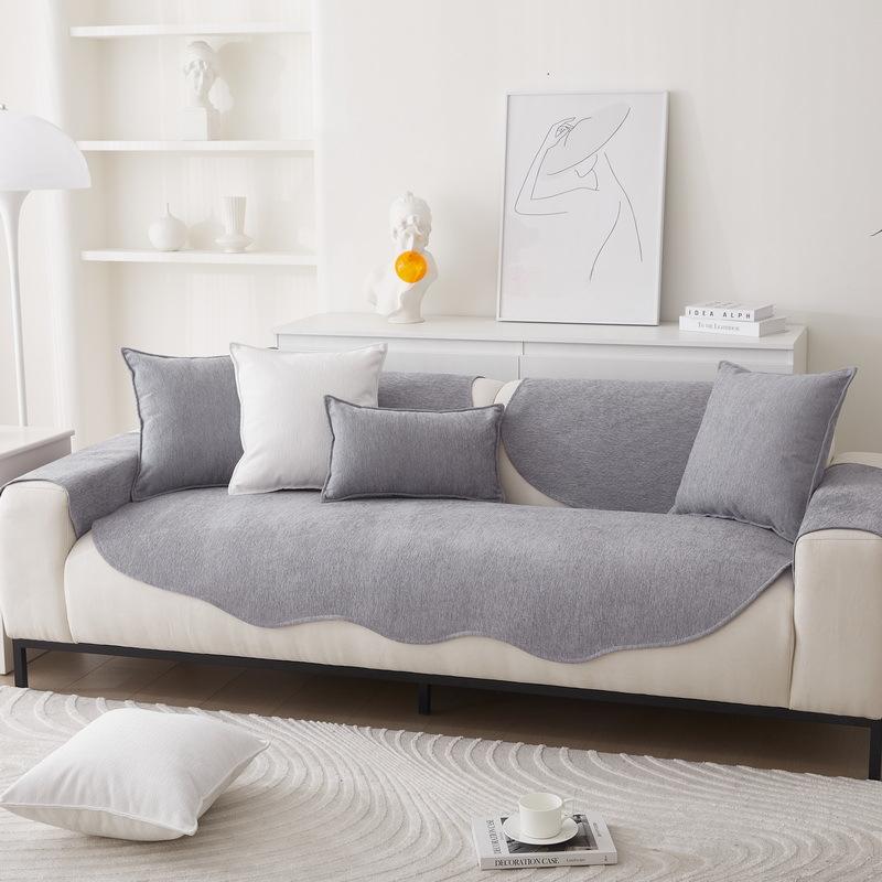 Sofa Cushion for All Seasons, Chenille Anti-cat Scratch Leather Cover, Special-shaped Anti-slip Sofa Cushion, Summer, Summer