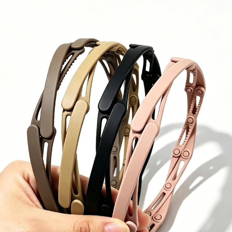 Simplicity Foldable Hairband for Women Solid Non-Slip Hair Wash Girl Headband Hair Accessories