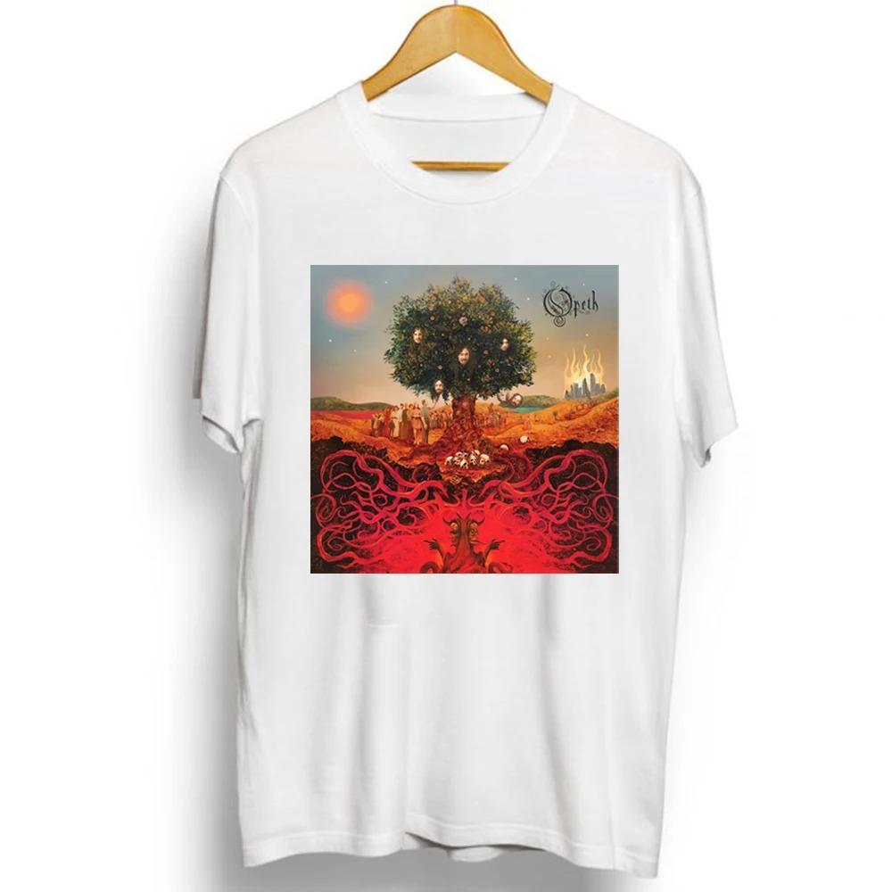 Vintage tričko s potiskem progresivní deathmetalové kapely pro muže ženy móda kapela Opeth trička s krátkým rukávem 100% bavlna streetwear