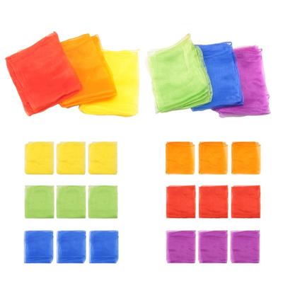 A71Z 24Pcs Kids Juggling Scarves Dance Music Scarves Movement Scarves Rhythm Scarves For Children Movement