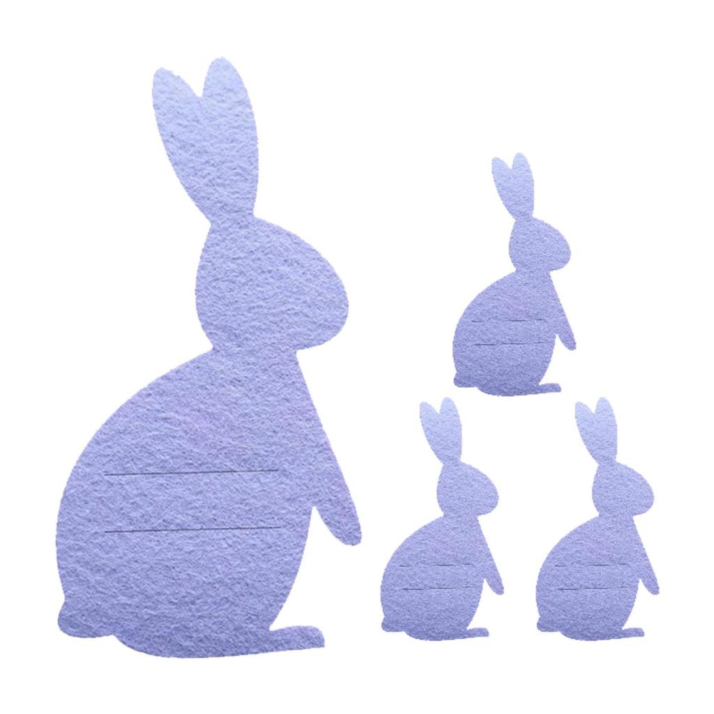 4Pcs Easter Bunny Felt Cutlery Holders Pouch Bags Banquet Wedding Birthday Party